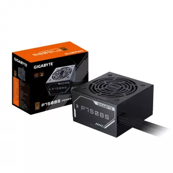 GIGABYTE P750BS maitinimo blokas – PCI-E 6+2 kontaktų x4, 80 PLUS Bronze, 120 mm ventiliatorius, ATX suderinamas, EU kištukas