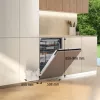 Indaplovė po stalviršiu Gorenje GV663B65XXL – nerūdijantis plienas, 60 cm, 14 komplektų, 6 programos, 38 dB