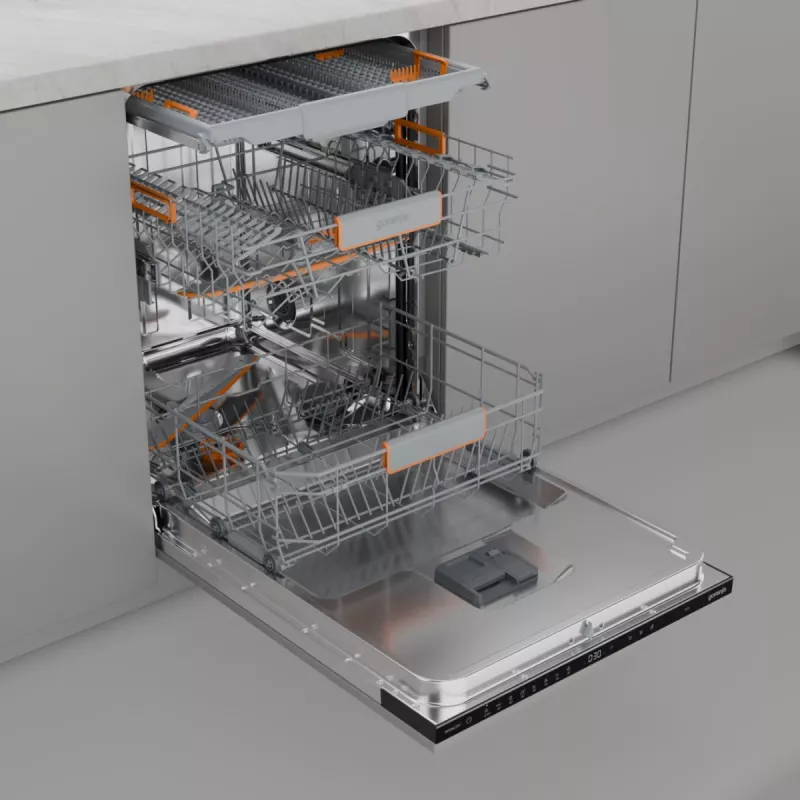 Indaplovė po stalviršiu Gorenje GV663B65XXL – nerūdijantis plienas, 60 cm, 14 komplektų, 6 programos, 38 dB