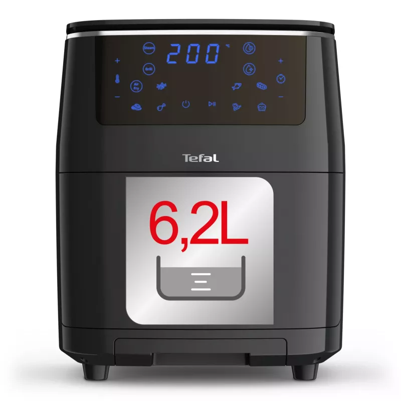 Tefal Easy Fry Grill & Steam FW2018 Karšto oro gruzdintuvė su griliu ir garinimo funkcija, 1700 W, juoda