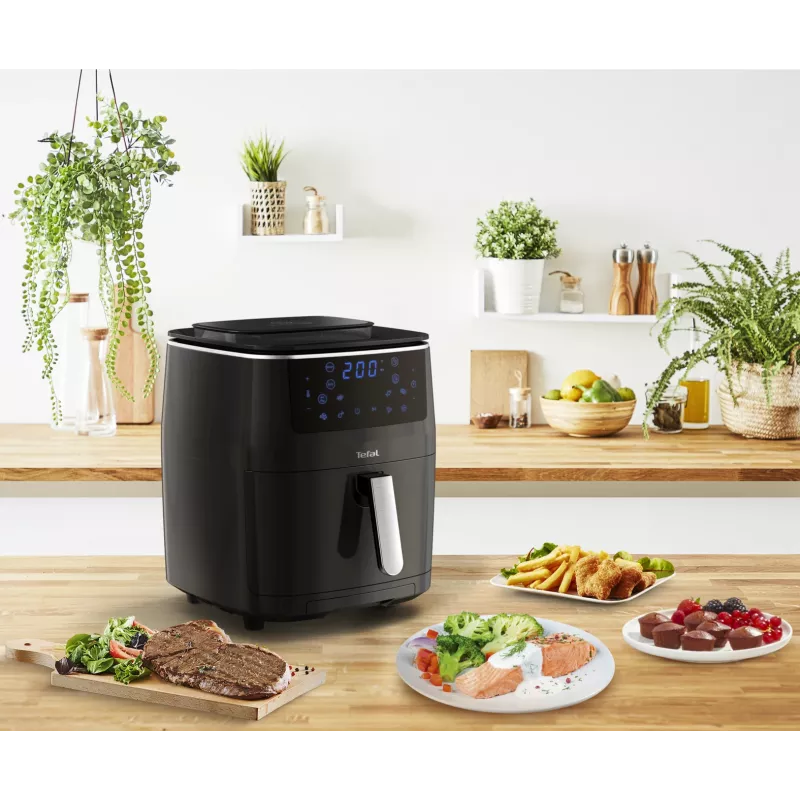 Tefal Easy Fry Grill & Steam FW2018 Karšto oro gruzdintuvė su griliu ir garinimo funkcija, 1700 W, juoda