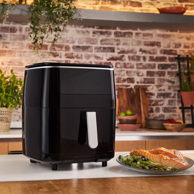 Tefal Easy Fry Grill & Steam FW2018 Karšto oro gruzdintuvė su griliu ir garinimo funkcija, 1700 W, juoda