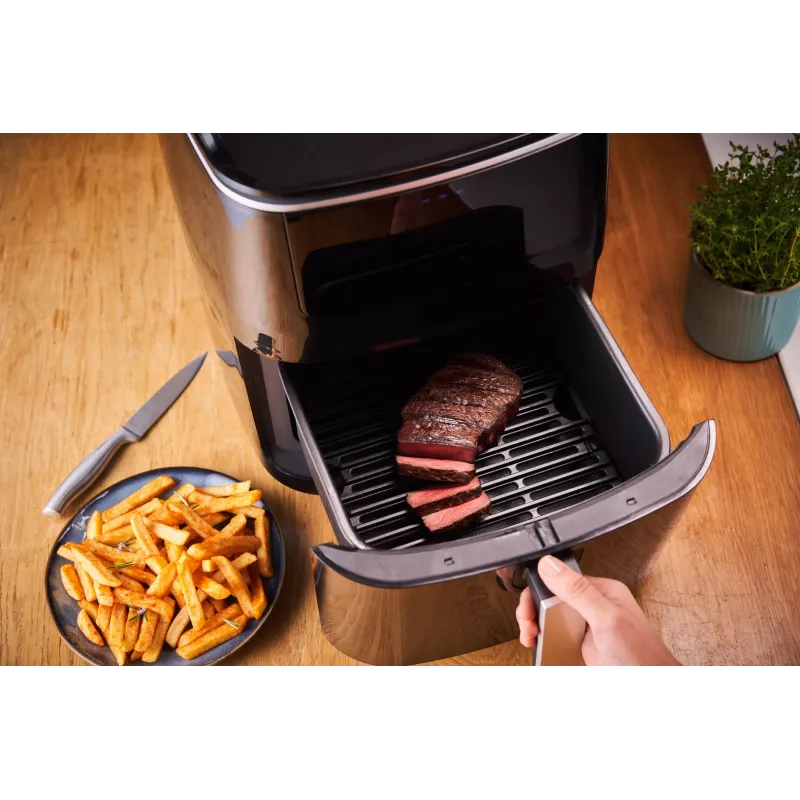 Tefal Easy Fry Grill & Steam FW2018 Karšto oro gruzdintuvė su griliu ir garinimo funkcija, 1700 W, juoda