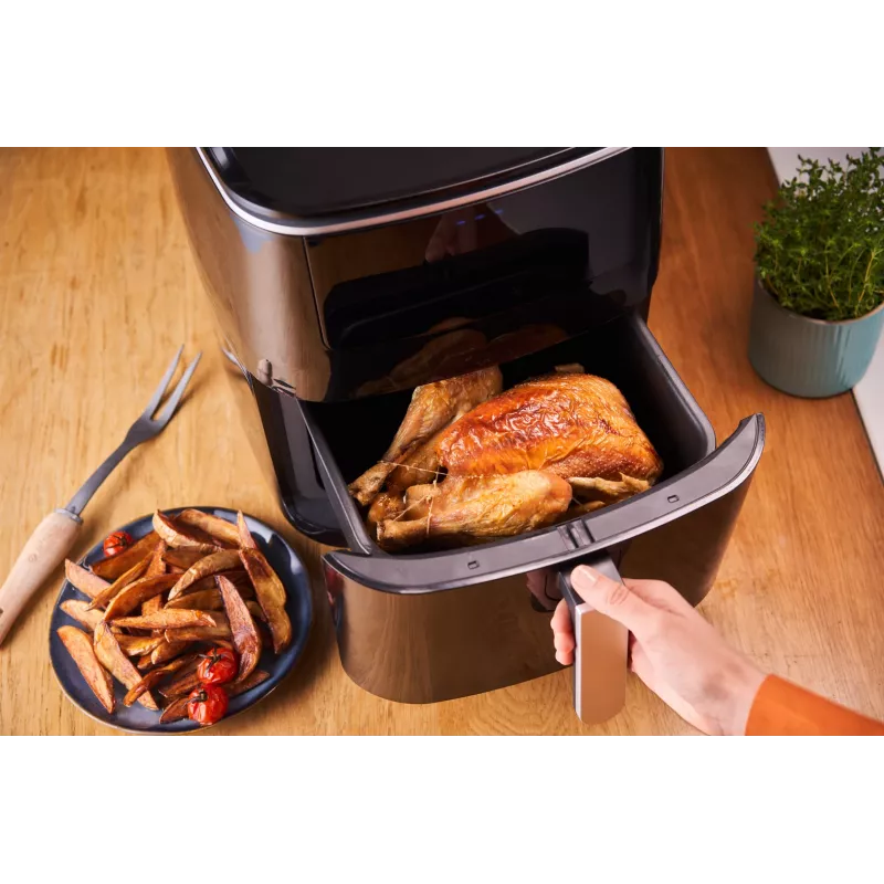 Tefal Easy Fry Grill & Steam FW2018 Karšto oro gruzdintuvė su griliu ir garinimo funkcija, 1700 W, juoda