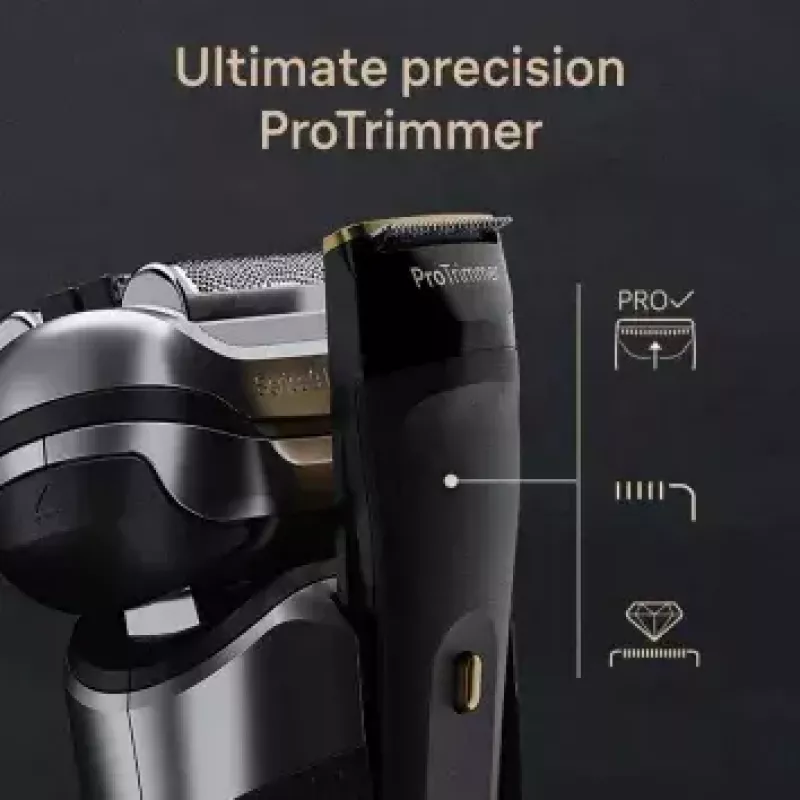 Braun Series 9 Pro+ 9525s šlapio ir sauso skutimo folijinis skustuvas su trimeriu, Metallic