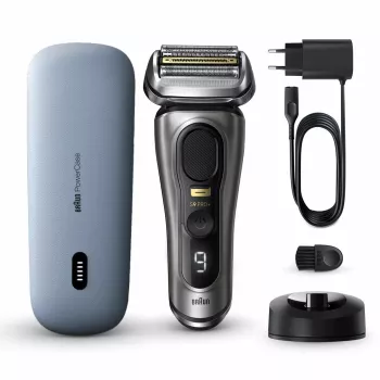 Braun Series 9 Pro+ 9525s šlapio ir sauso skutimo folijinis skustuvas su trimeriu, Metallic