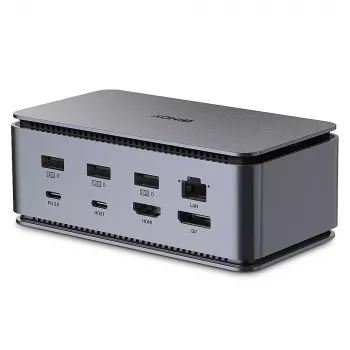 Lindy DST-Pro USB4, USB-C dokavimo stotis nešiojamiesiems kompiuteriams