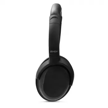 Lindy LH500XW+ ausinės laidinės ir belaidės, ant ausų, juodos, USB-C, Bluetooth 5.0