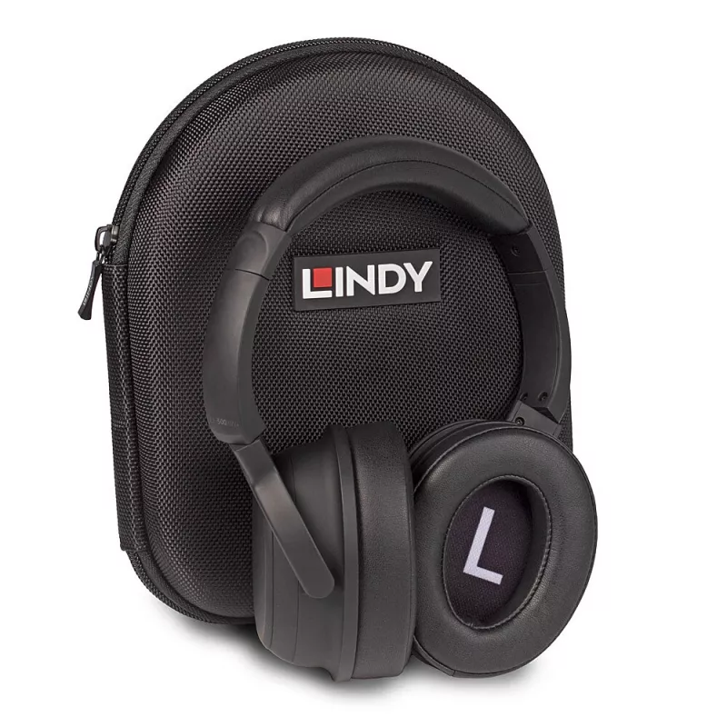 Lindy LH500XW+ ausinės laidinės ir belaidės, ant ausų, juodos, USB-C, Bluetooth 5.0