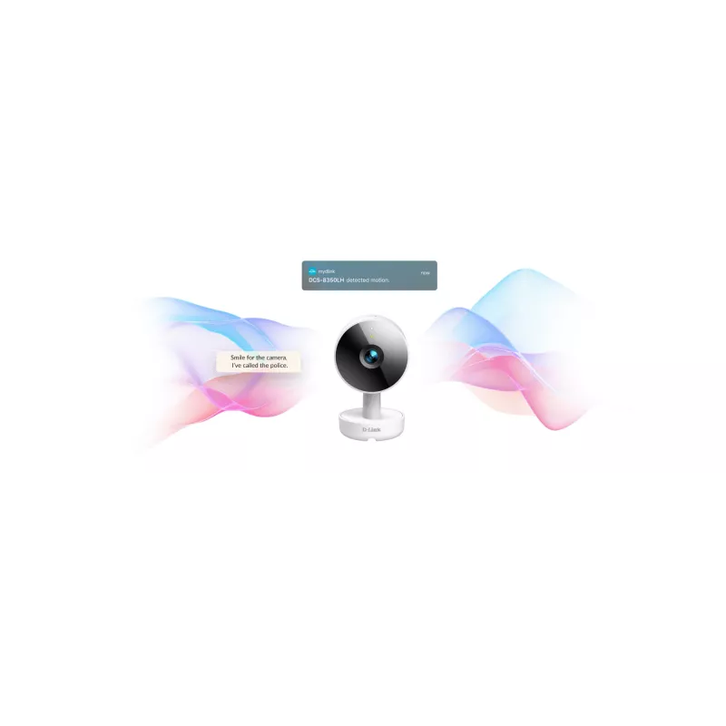 D-Link 2K QHD vidaus belaidė IP kamera DCS-8350LH, spalvotas naktinis matymas, asmenų aptikimas su AI, dvipusis garsas, WPA3, ONVIF