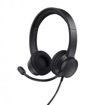 Ausinės Trust HS-260 laidinės, antausinės, biurui/skambučių centrui, USB Type-A, juodos