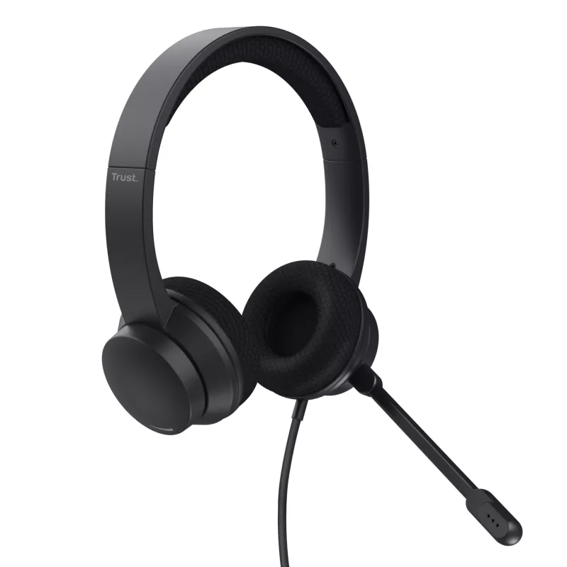 Ausinės Trust HS-260 laidinės, antausinės, biurui/skambučių centrui, USB Type-A, juodos
