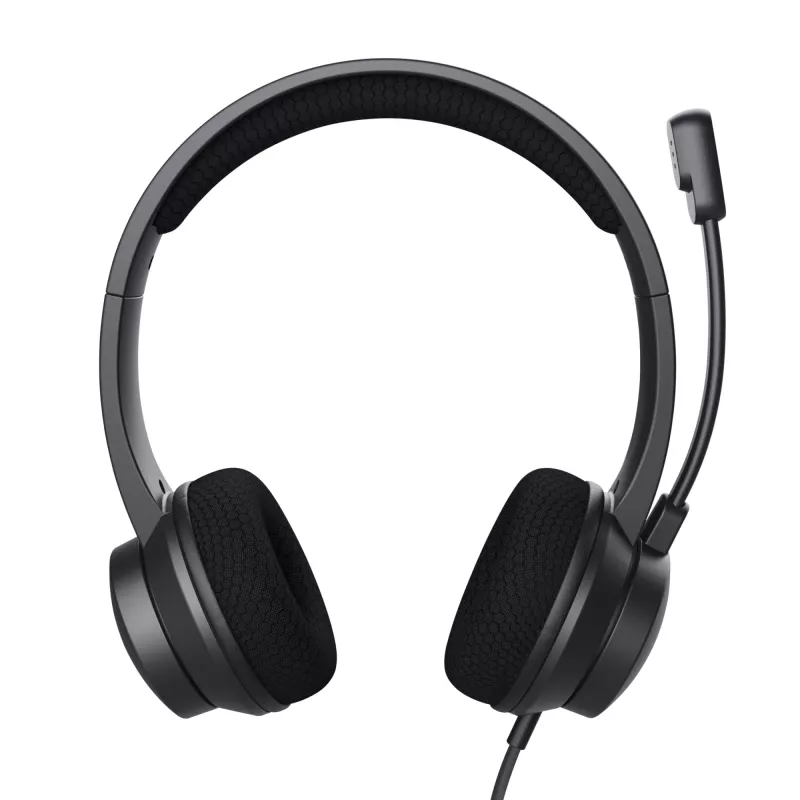 Ausinės Trust HS-260 laidinės, antausinės, biurui/skambučių centrui, USB Type-A, juodos