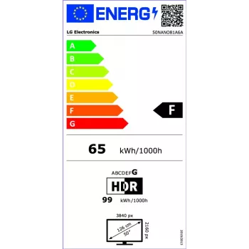 LG NanoCell AI 50NANO81A6A 127 cm (50 colių) 4K Ultra HD išmanusis televizorius Wi-Fi juodas