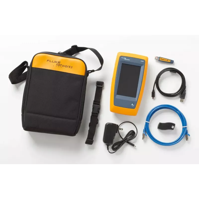 Vytos poros kabelio testeris Fluke LIQ-100 su RJ-45 / USB palaikymu, maks. ilgis 305 m, 6400 mAh Li-Ion baterija