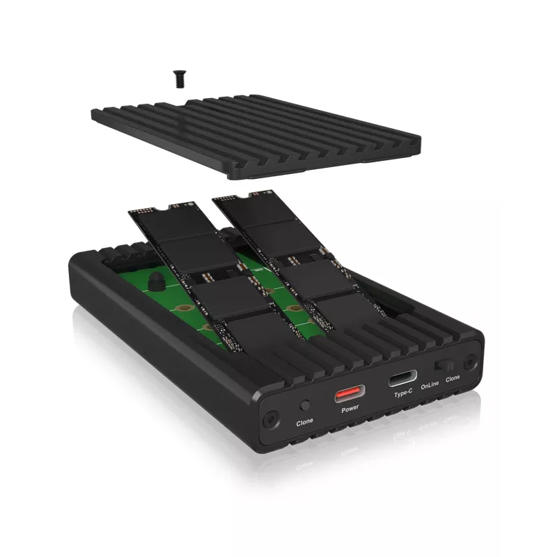 ICY BOX IB-2817MCL-C31 SSD korpusas M.2 juodas, maitinamas per USB