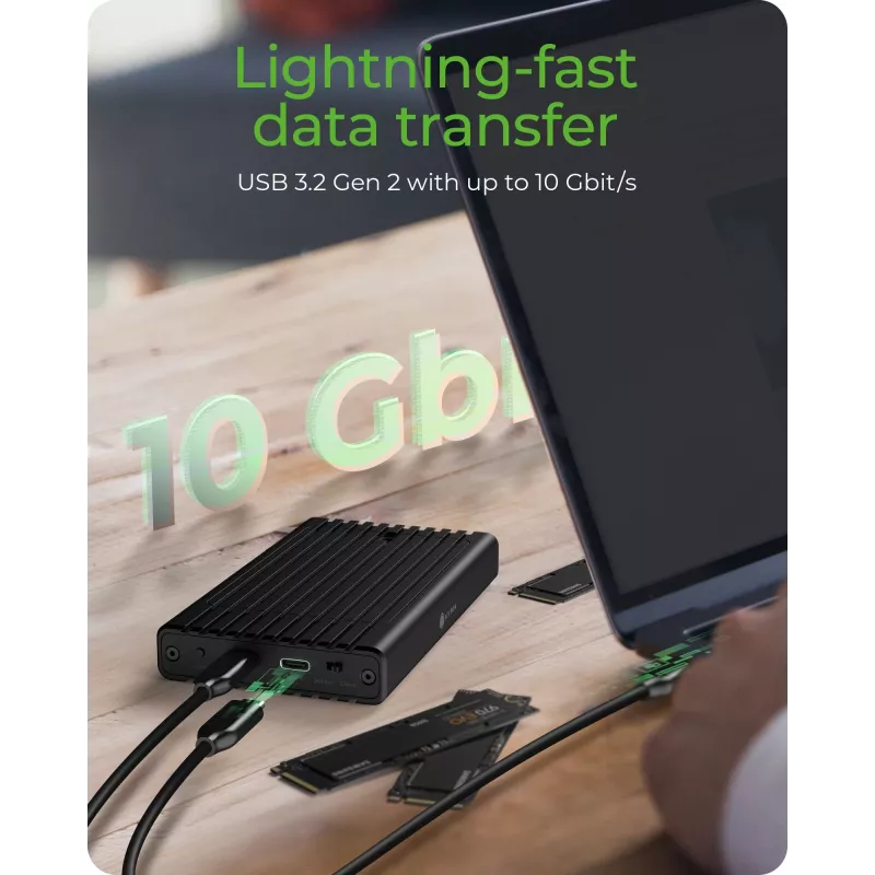 ICY BOX IB-2817MCL-C31 SSD korpusas M.2 juodas, maitinamas per USB