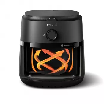 Philips 1000 serijos NA120/00 karšto oro gruzdintuvė, 4,2 l, 1500 W, juoda