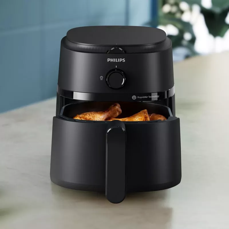 Philips 1000 serijos NA120/00 karšto oro gruzdintuvė, 4,2 l, 1500 W, juoda