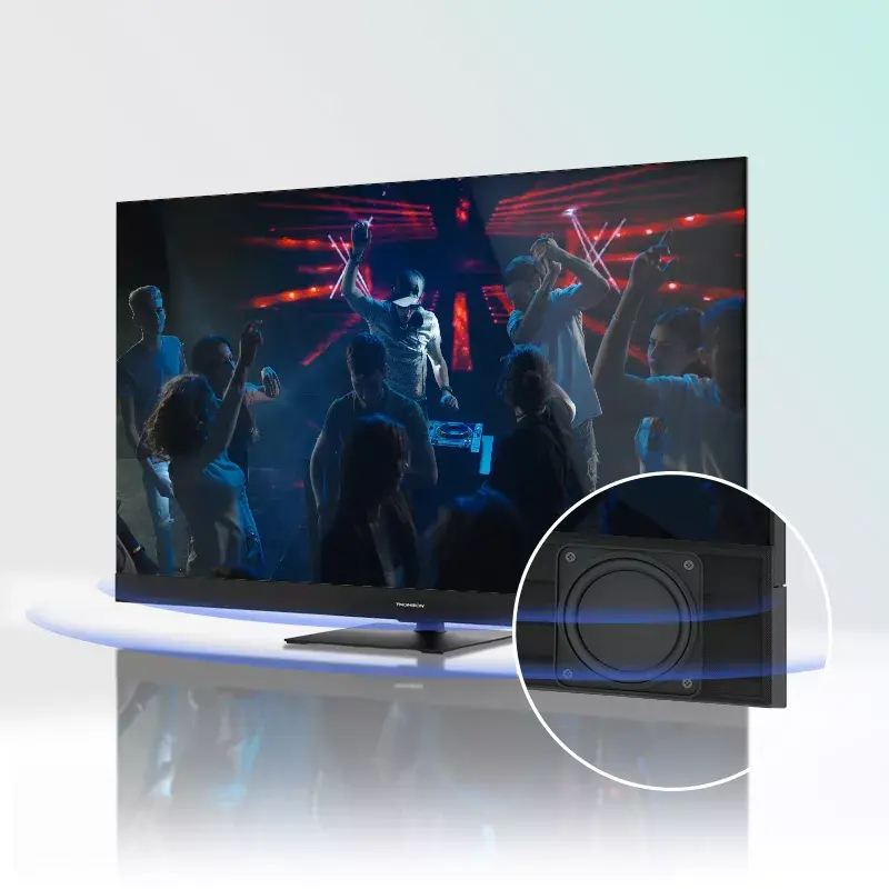 Televizorius Thomson Q70 serija 55QG6C14 – 55 colių QLED 4K Ultra HD (3840×2160), Google TV, Wi‑Fi, DVB-C/S/T/T2
