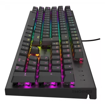 GENESIS Thor 303 klaviatūra, mechaninė, USB, QWERTZ, vokiškas išdėstymas, juoda, RGB