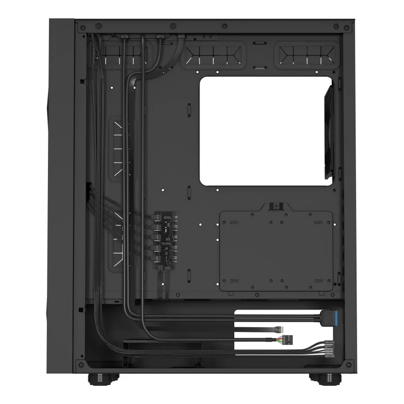 GENESIS Diaxid 605F Midi Tower Korpusas Juodas