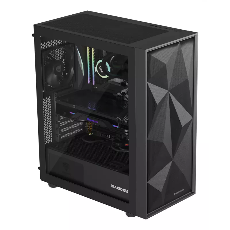 GENESIS Diaxid 605F Midi Tower Korpusas Juodas