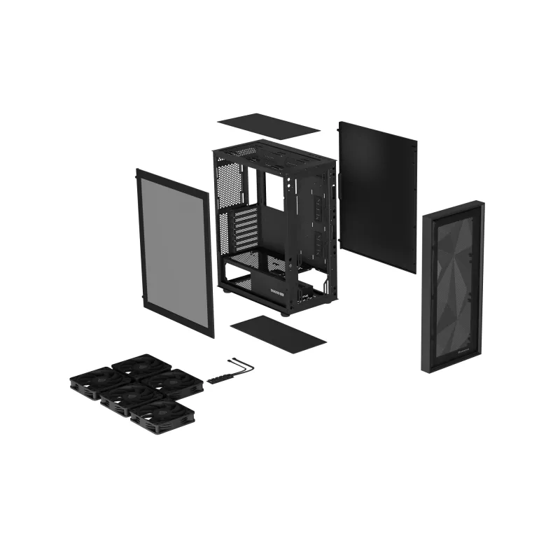 GENESIS Diaxid 605F Midi Tower Korpusas Juodas