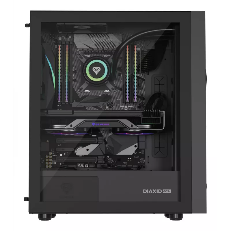 GENESIS Diaxid 605F Midi Tower Korpusas Juodas