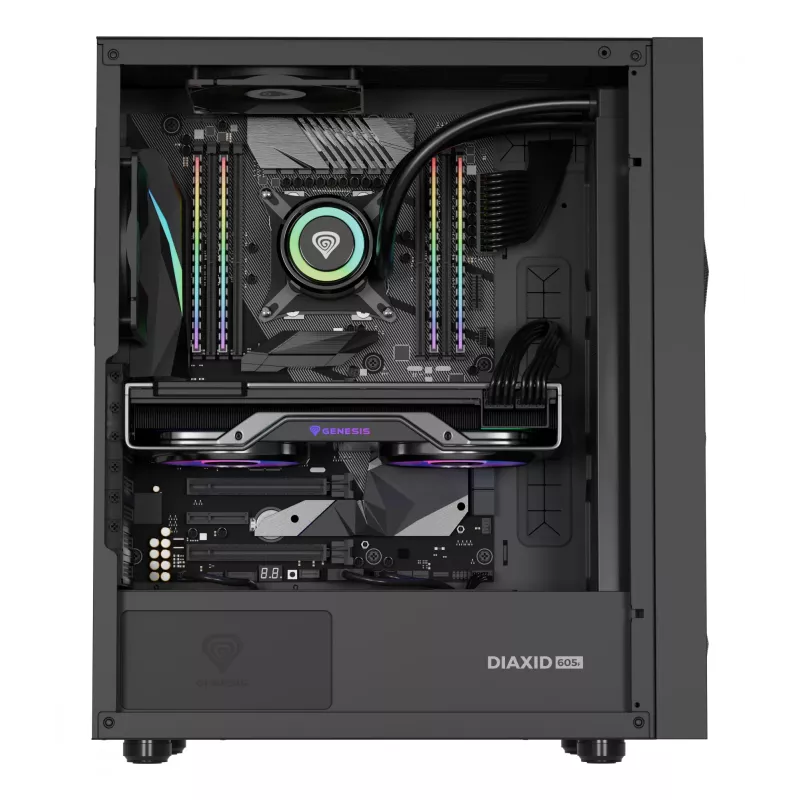 GENESIS Diaxid 605F Midi Tower Korpusas Juodas