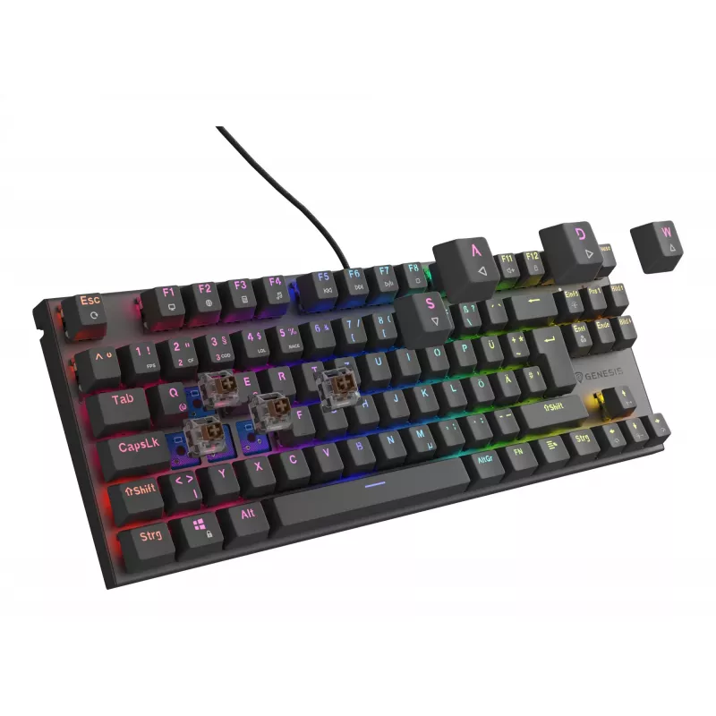 GENESIS Thor 303 TKL mechaninė klaviatūra žaidimams USB QWERTZ juoda
