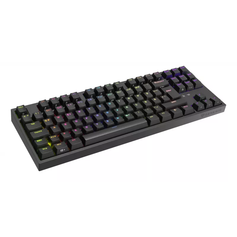 GENESIS Thor 404 TKL klaviatūra žaidimams USB QWERTZ vokiška juoda