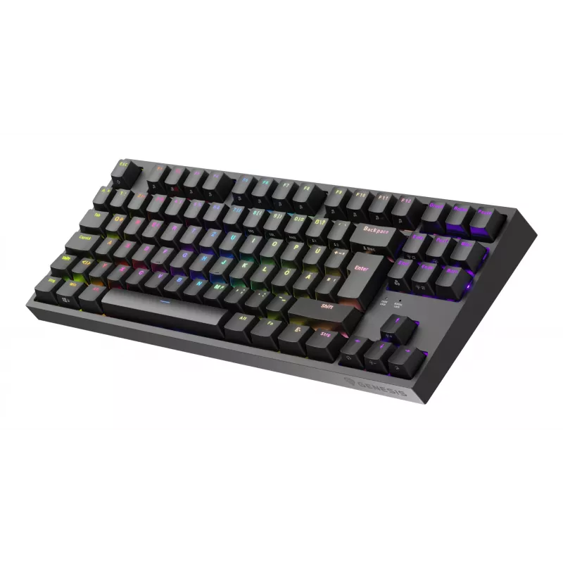 GENESIS Thor 404 TKL klaviatūra žaidimams USB QWERTZ vokiška juoda