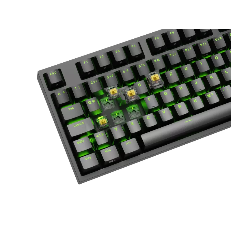 GENESIS Thor 404 TKL klaviatūra žaidimams USB QWERTZ vokiška juoda