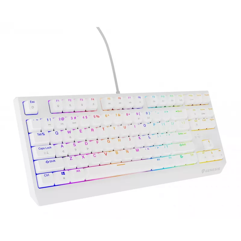 GENESIS Thor 230 TKL klaviatūra žaidimams, mechaninė, USB, QWERTY, US English, balta