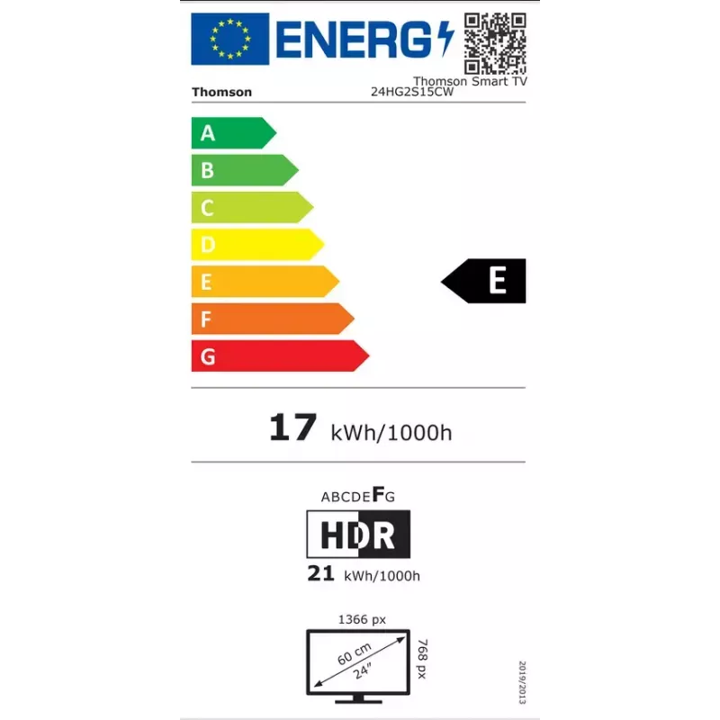 Televizorius Thomson 24HG2S15CW 24 colių HD LED 1366x768