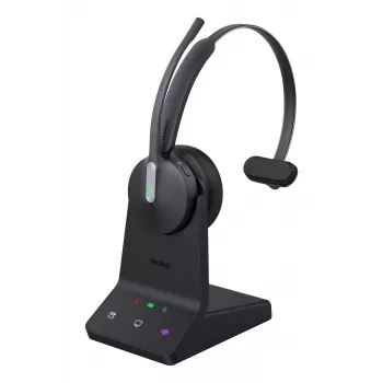 Yealink WH64 Mono UC ausinės, belaidės, 20–20000 Hz, biurui/skambučių centrui, 92 g, juodos