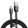 BASEUS Cafule duomenų kabelis USB Type-A – Type-C 2m juodas