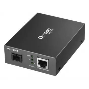 TP-Link Omada MC211CS-20 tinklo medijos keitiklis 1000 Mbit/s 1310 nm Vienmodis Juodas