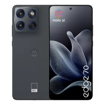 Išmanusis telefonas Motorola edge 70 — 6,7 colių P-OLED 120 Hz, Snapdragon 2,8 GHz, 12 GB RAM, 512 GB, 4800 mAh, Dual SIM (Nano + eSIM), IP68/IP69, Pilka