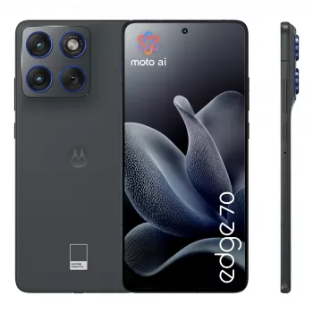 Išmanusis telefonas Motorola edge 70 — 6,7 colių P-OLED 120 Hz, Snapdragon 2,8 GHz, 12 GB RAM, 512 GB, 4800 mAh, Dual SIM (Nano + eSIM), IP68/IP69, Pilka