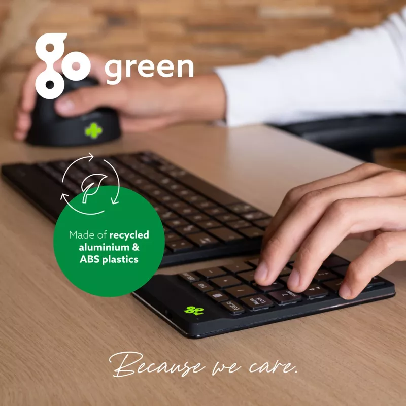 R-Go Tools skaitmeninis klavišų blokas R-Go Numpad Break, ergonomiškas skaitmeninis klavišų blokas su pertraukų programine įranga, Bluetooth, juodas