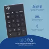 R-Go Tools skaitmeninis klavišų blokas R-Go Numpad Break, ergonomiškas skaitmeninis klavišų blokas su pertraukų programine įranga, Bluetooth, juodas