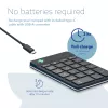 R-Go Tools skaitmeninis klavišų blokas R-Go Numpad Break, ergonomiškas skaitmeninis klavišų blokas su pertraukų programine įranga, Bluetooth, juodas