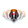 Cilindrinis dulkių siurblys Dyson Cinetic Big Ball Multi Floor 2 — 700 W, 0,8 L, 150 AW įsiurbimo galia, be maišelio, 9,64 m spindulys