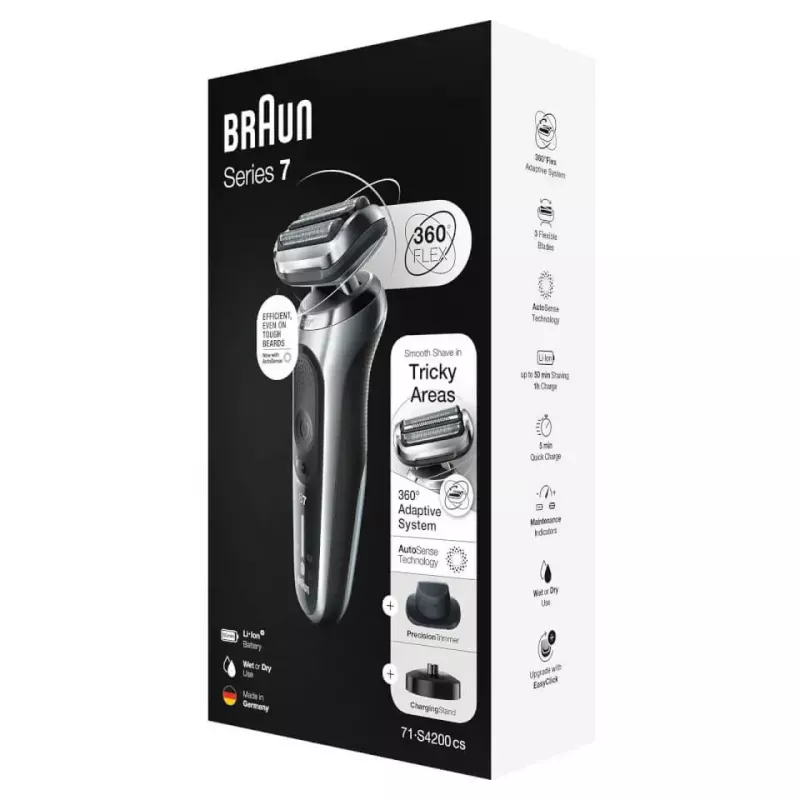 Foilinis skustuvas Braun Series 7 71-S4200cs Juodas AutoSense Akumuliatorius
