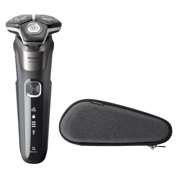 Philips SHAVER Series 5000 S5887/30 vyriškas skustuvas su rotacine galvute ir trimeriu, juodas/pilkas