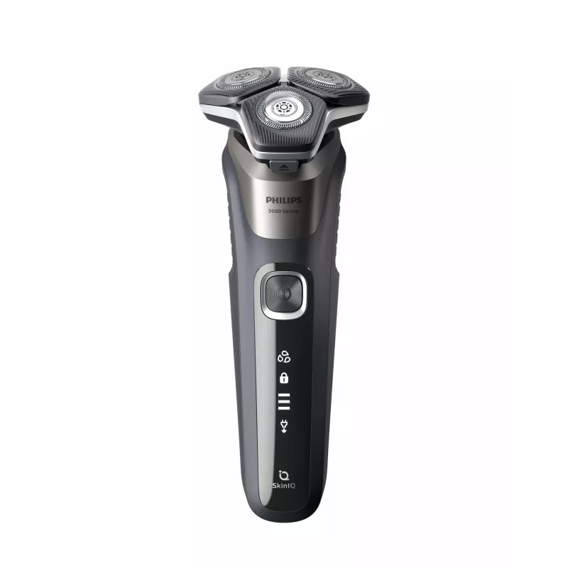 Philips SHAVER Series 5000 S5887/30 vyriškas skustuvas su rotacine galvute ir trimeriu, juodas/pilkas