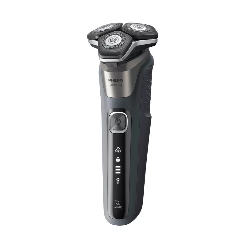 Philips SHAVER Series 5000 S5887/30 vyriškas skustuvas su rotacine galvute ir trimeriu, juodas/pilkas