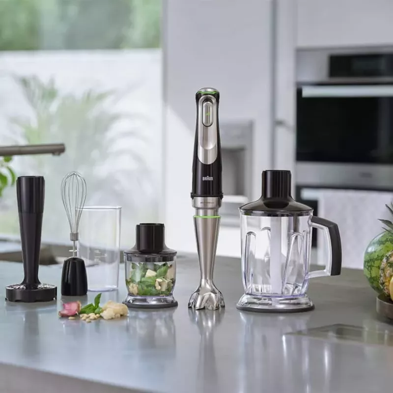 Braun MultiQuick 9 MQ9147X Panardinis blenderis 0.6 L 1200 W Juodas, Nerūdijantis plienas